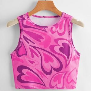 Shein heart print tank top